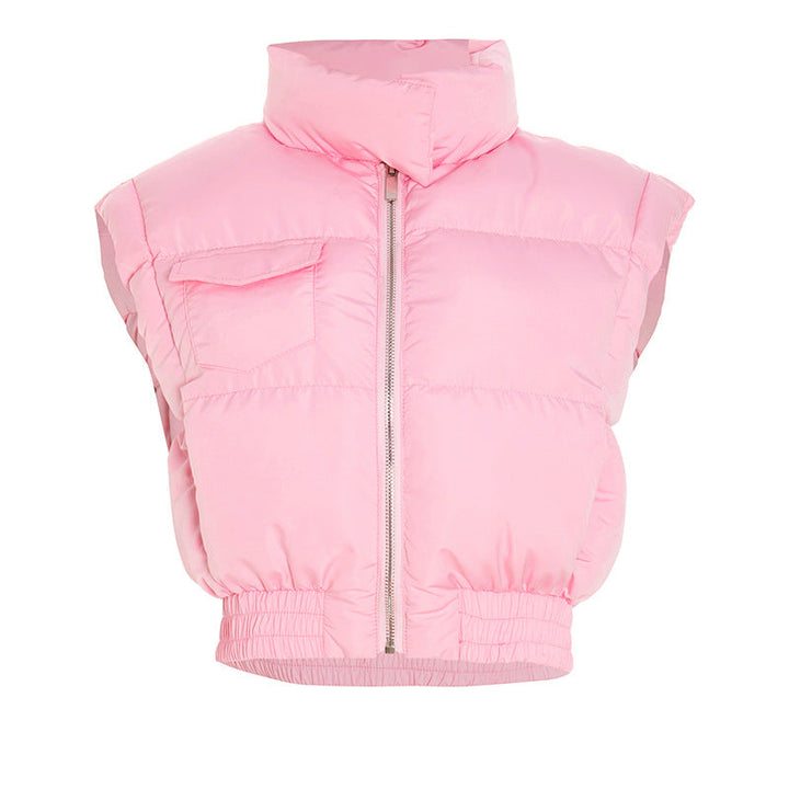 High neck zip-up pocket top  | Festival Outfits Women
