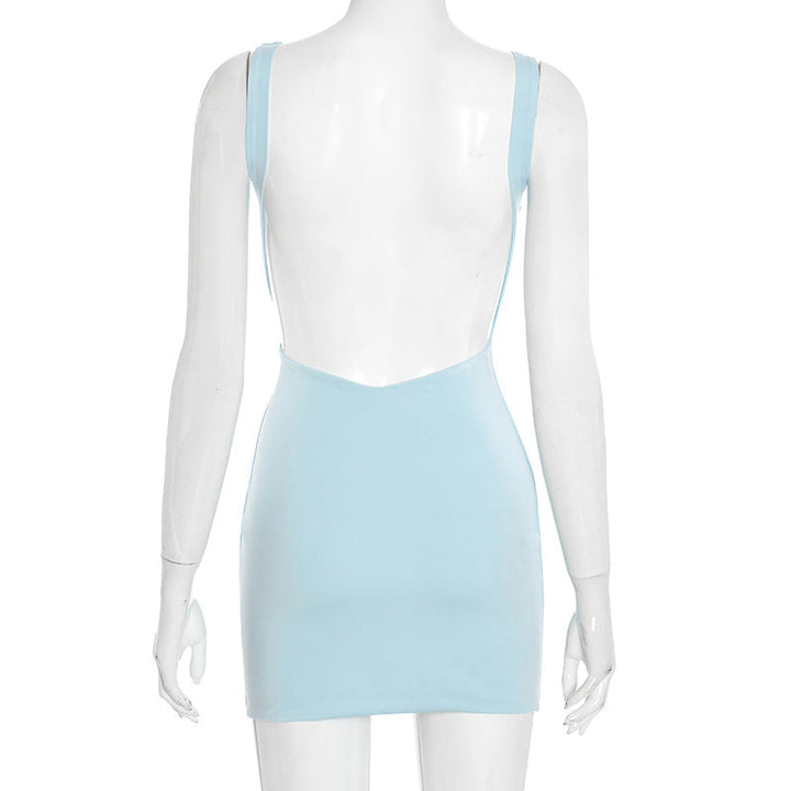 Square neck butterfly applique tank mini dress  | Festival Outfits Women