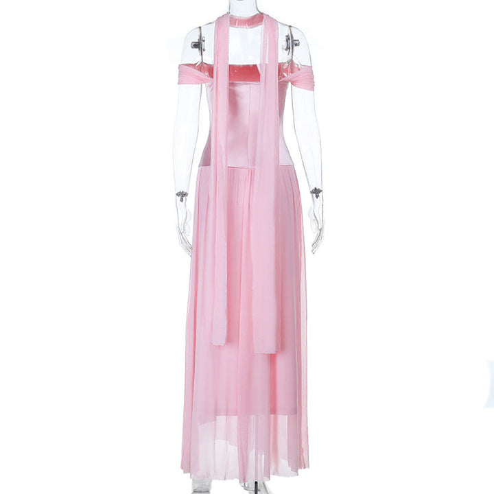 Off shoulder mesh maxi dress  | Festival Outfits Women