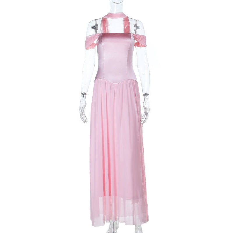 Off shoulder mesh maxi dress  | Festival Outfits Women