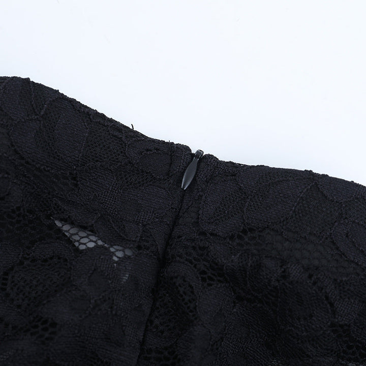 Long sleeve hollow out lace cut out mini dress  | Festival Outfits Women-final-sale
