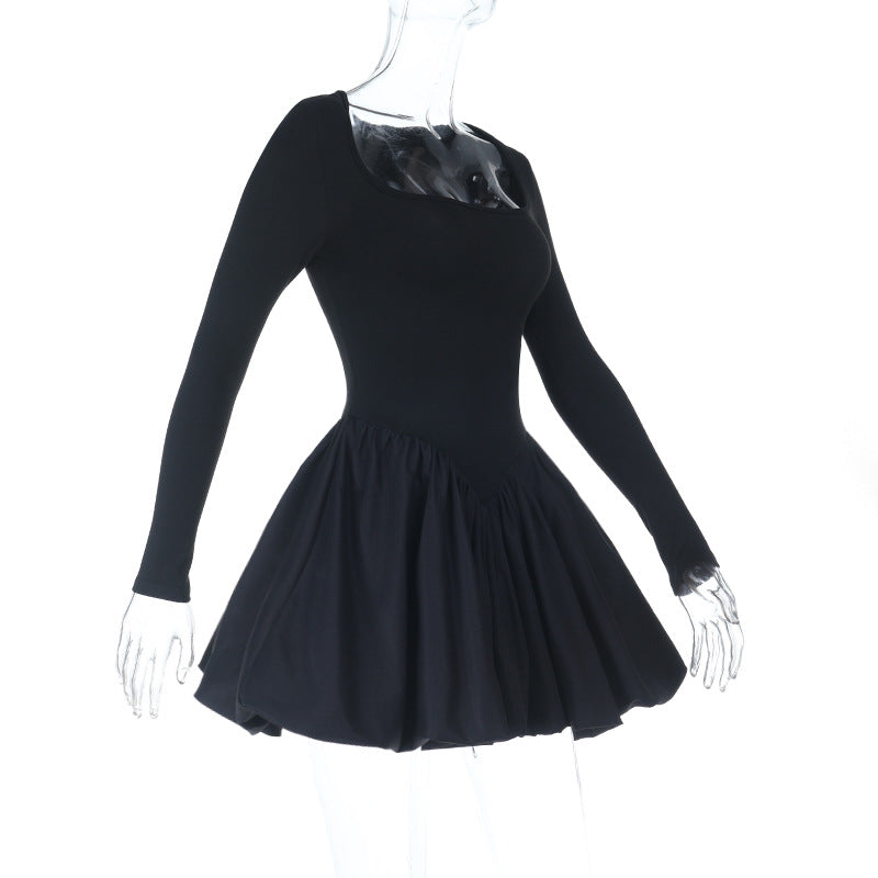 Long sleeve ruched square neck mini dress | Festival Outfits Women Halibuy Long sleeve ruched square neck mini dress | Festival Outfits Women Halibuy