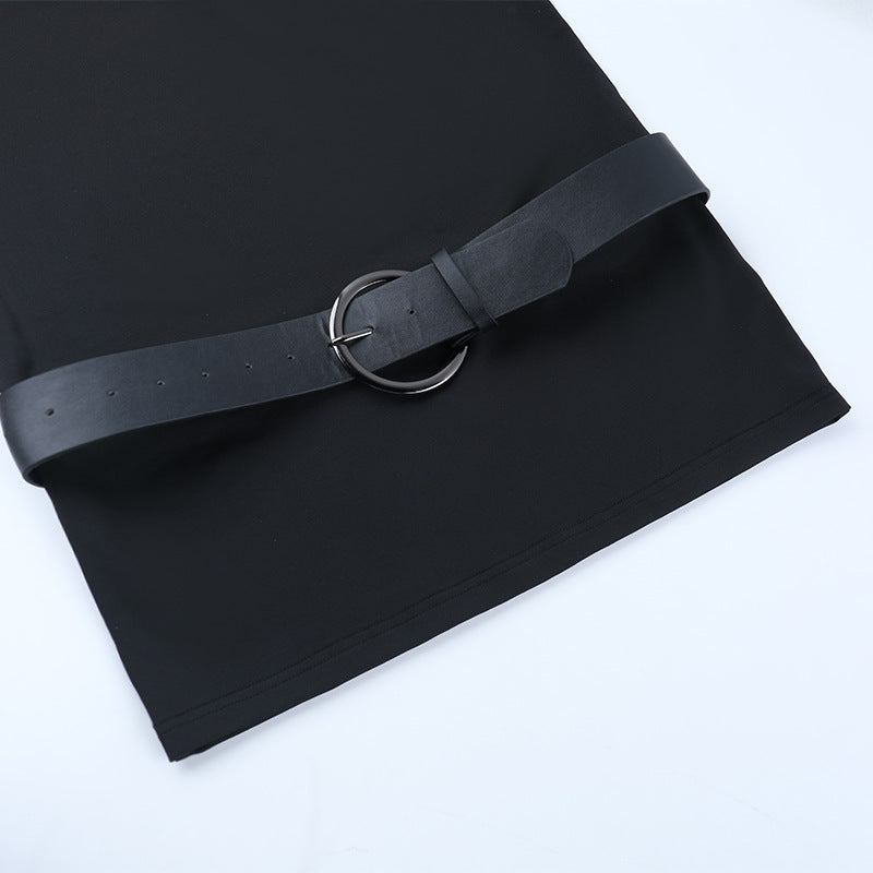 One shoulder long sleeve irregular mini dress  | Festival Outfits Women