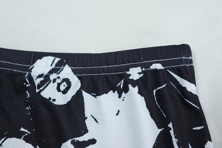 Sleeveless abstract print crewneck mini skirt set  | Festival Outfits Women