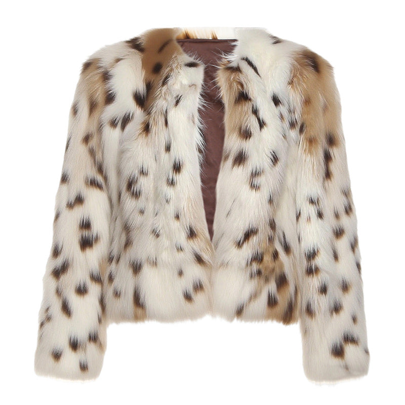 Leopard print long sleeve fluffy contrast top  | Festival Outfits Women  | Cheetah Print Top