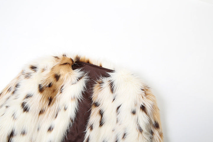 Leopard print long sleeve fluffy contrast top  | Festival Outfits Women  | Cheetah Print Top