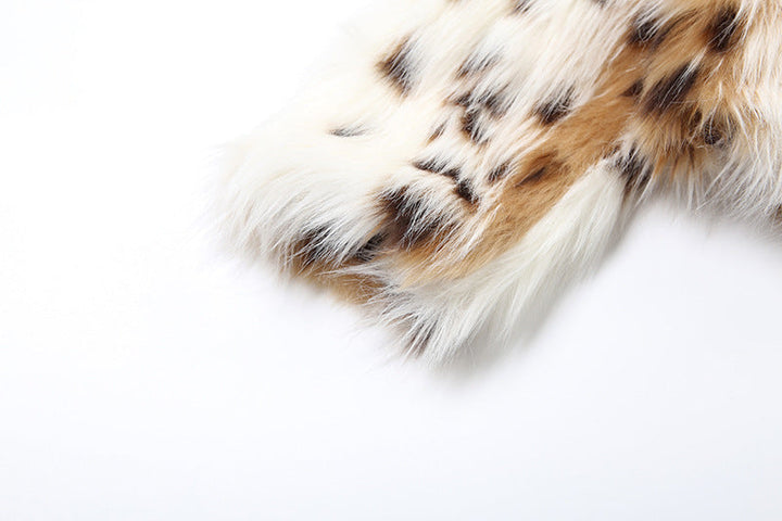 Leopard print long sleeve fluffy contrast top  | Festival Outfits Women  | Cheetah Print Top