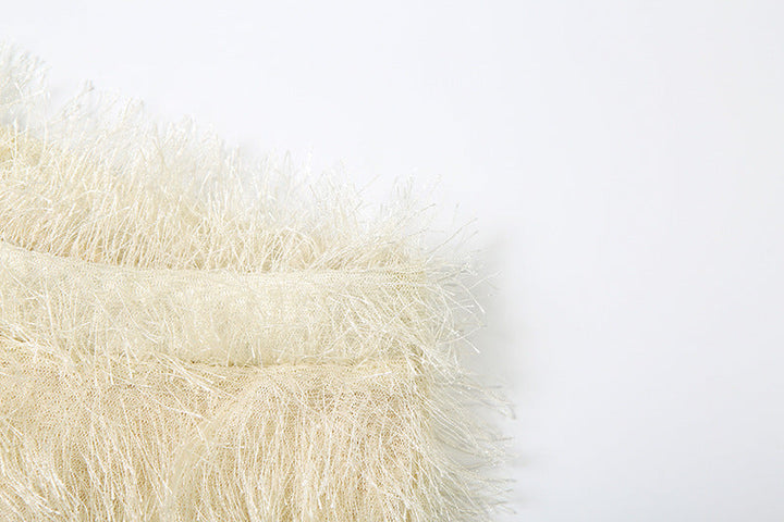 Fluffy solid medium rise straight leg pant  | Festival Outfits Women