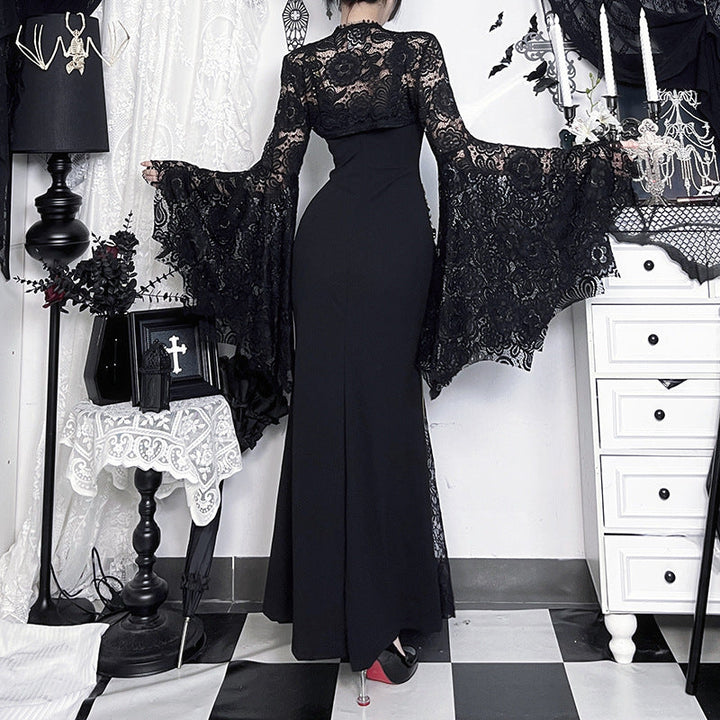 Long flared sleeve lace shrug top  | Festival Outfits Women