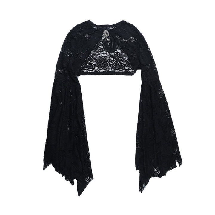 Long flared sleeve lace shrug top  | Festival Outfits Women