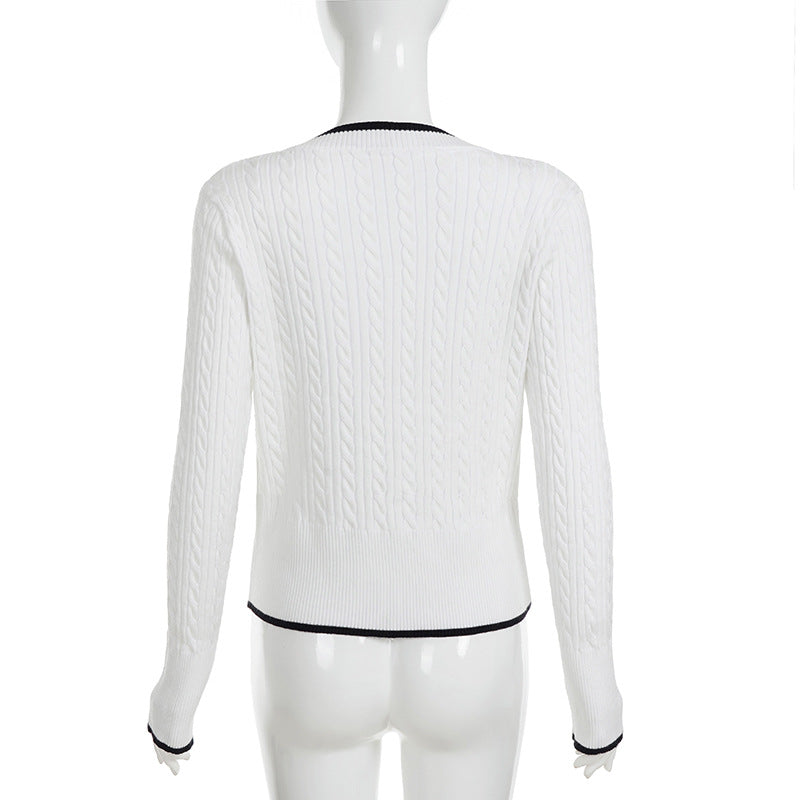 V neck long sleeve knitted top  | Festival Outfits Women