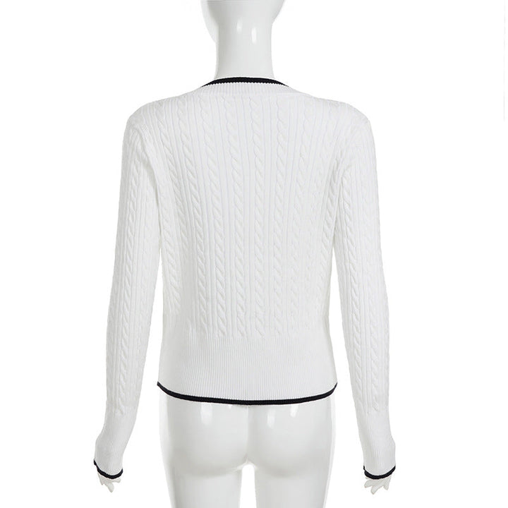V neck long sleeve knitted top  | Festival Outfits Women