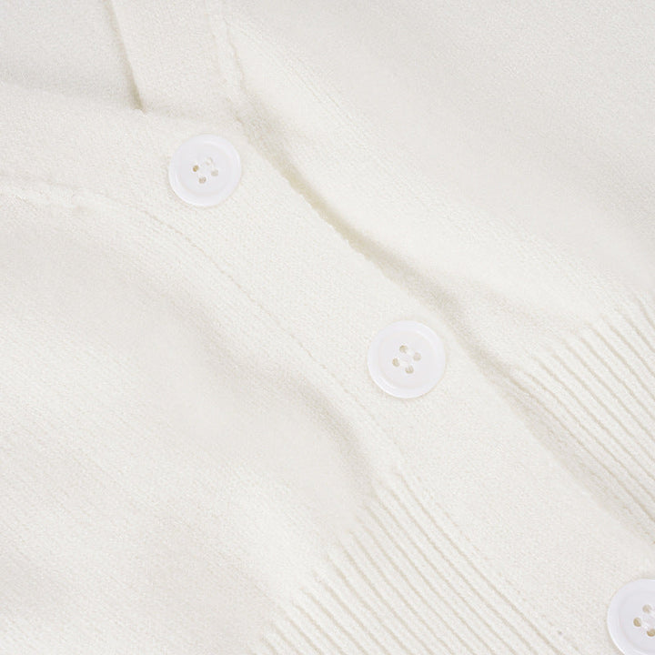 Long sleeve v neck button knitted top  | Festival Outfits Women