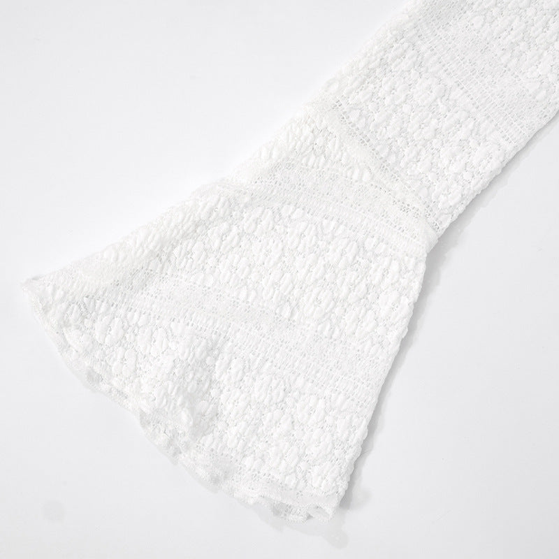 Long flared sleeve self tie v neck solid top  | Festival Outfits Women