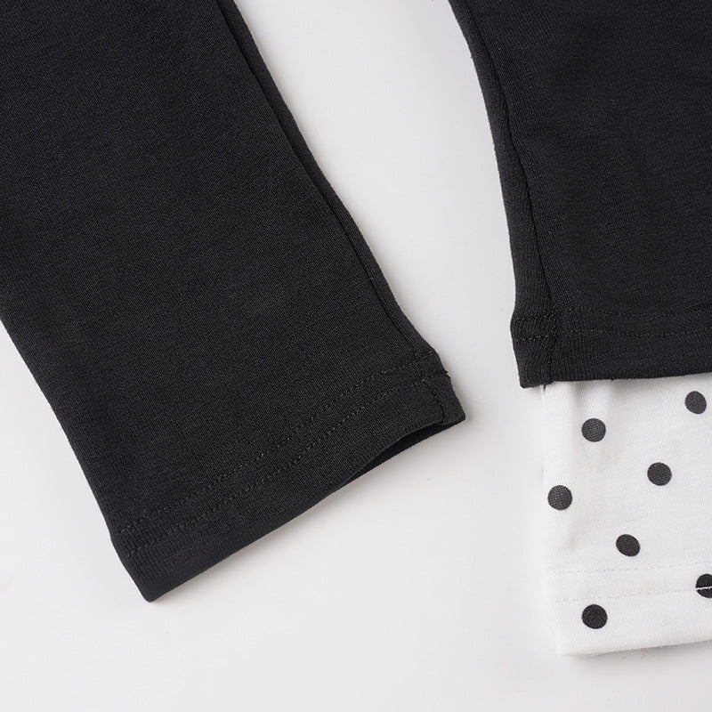 Long sleeve polka dot halter 2 piece top  | Festival Outfits Women