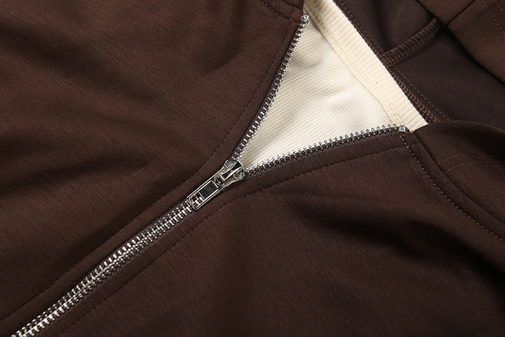 Hoodie long sleeve zip-up low rise pant set  | Festival Outfits Women