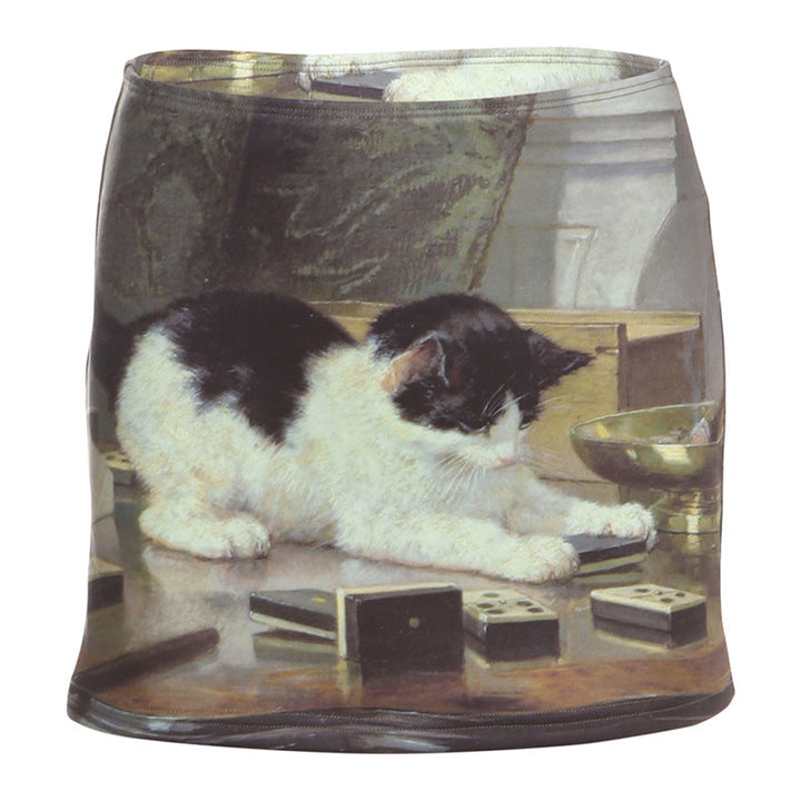 Contrast kitty print mini skirt  | Festival Outfits Women