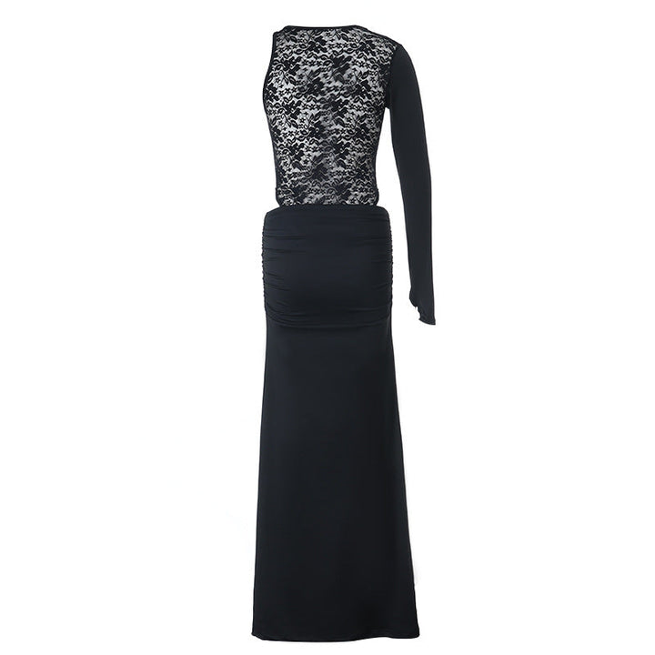 Long sleeve crewneck lace maxi skirt set  | Festival Outfits Women