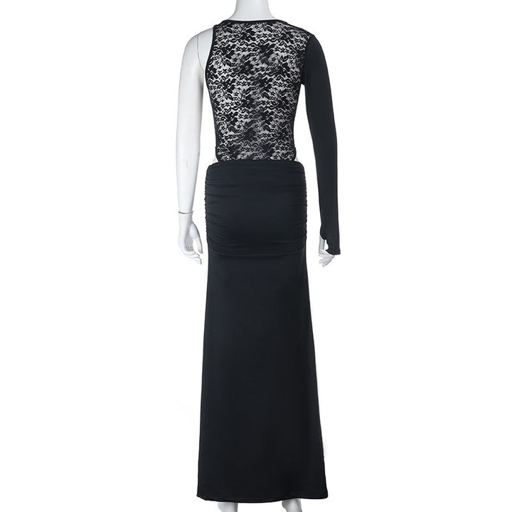 Long sleeve crewneck lace maxi skirt set  | Festival Outfits Women