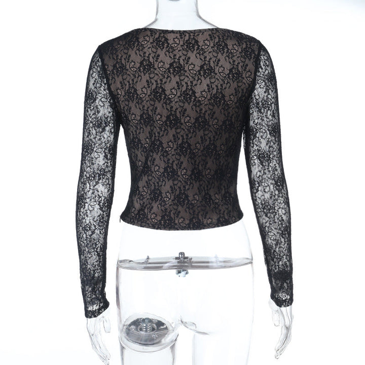 Long sleeve lace corset zip-up top  | Festival Outfits Women