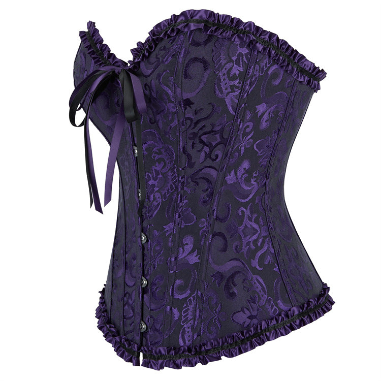Sweetheart neck lace up corset button ruffle top  | Festival Outfits Women