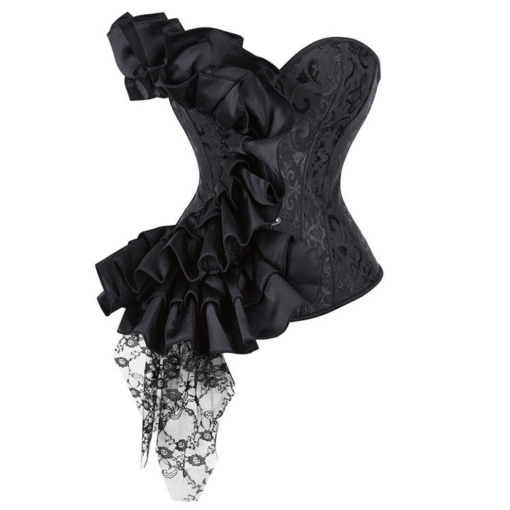 Sweetheart neck ruffle lace up corset top  | Festival Outfits Women