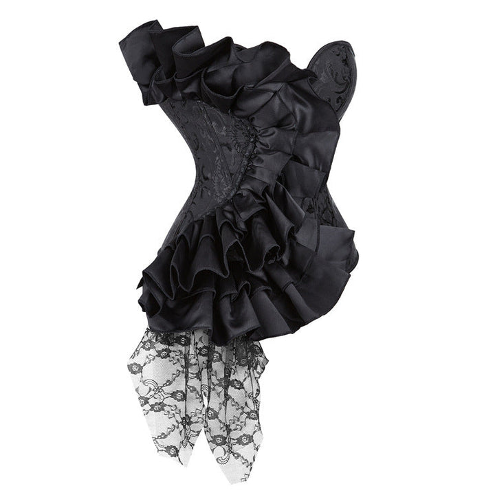 Sweetheart neck ruffle lace up corset top  | Festival Outfits Women