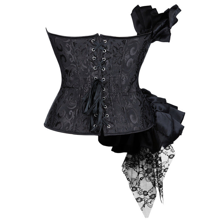 Sweetheart neck ruffle lace up corset top  | Festival Outfits Women