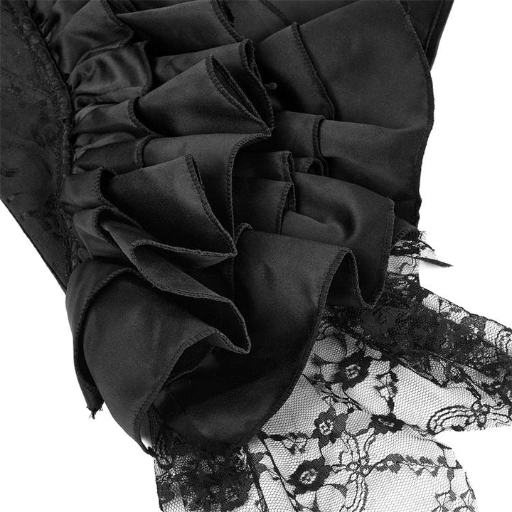 Sweetheart neck ruffle lace up corset top  | Festival Outfits Women