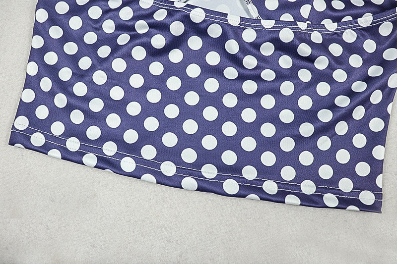 Halter flower applique polka dot pant set  | Festival Outfits Women