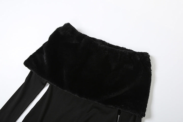 Off shoulder long sleeve fluffy jumpsuit  | Festival Outfits Women