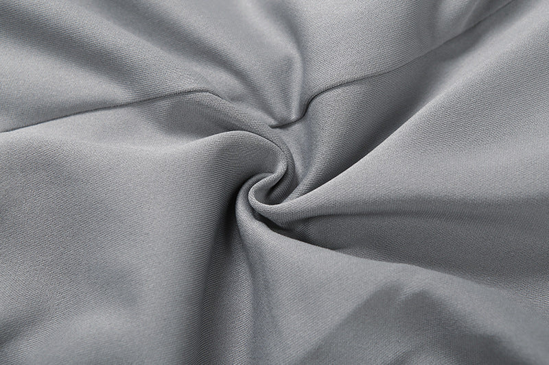 Turnover collar v neck long sleeve ruched mini dress  | Festival Outfits Women