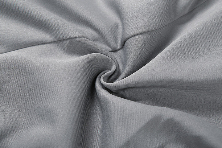 Turnover collar v neck long sleeve ruched mini dress  | Festival Outfits Women