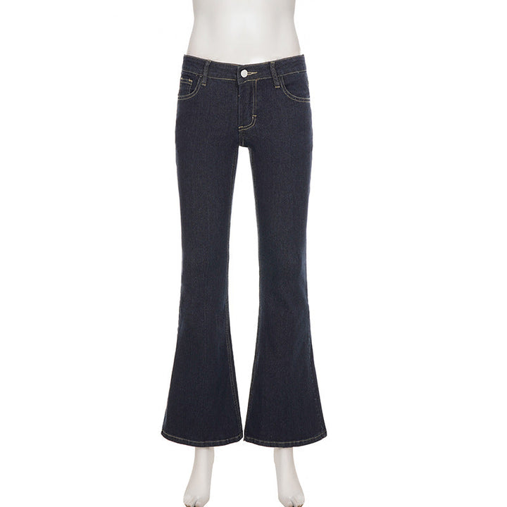 Low rise pocket zip-up jeans  | Festival Outfits Women