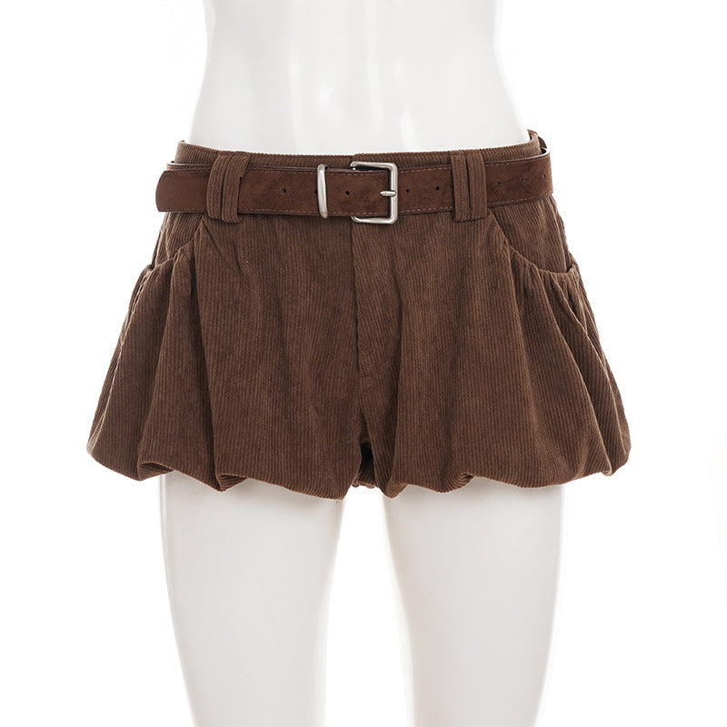 Corduroy low rise short pant  | Festival Outfits Women