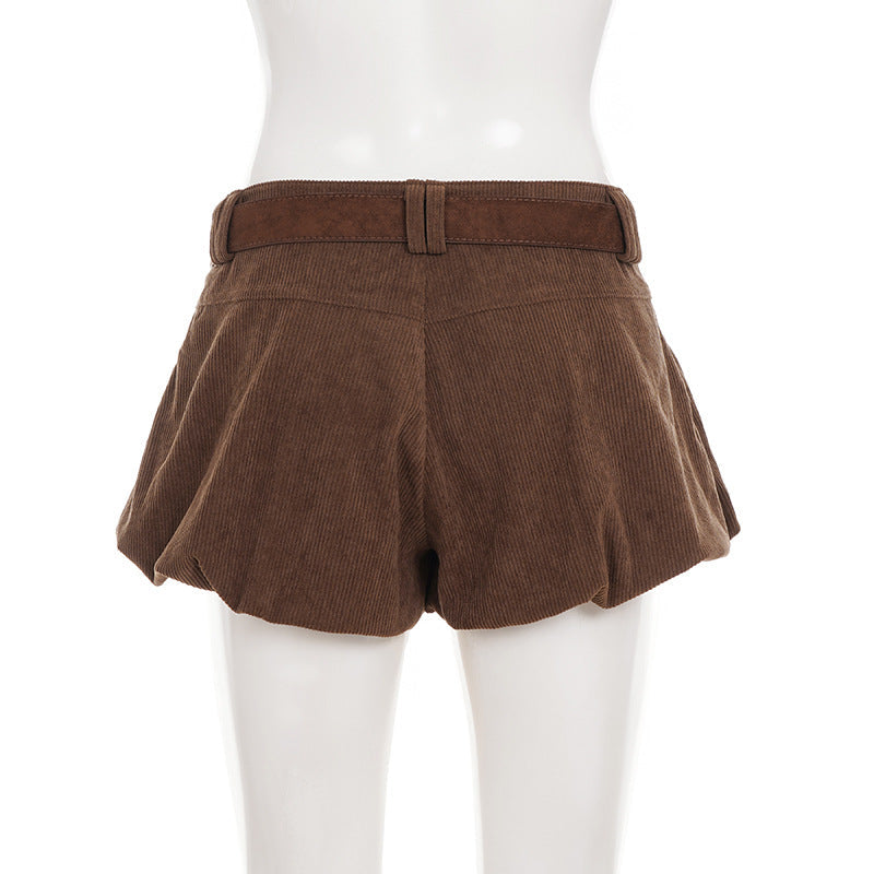 Corduroy low rise short pant  | Festival Outfits Women