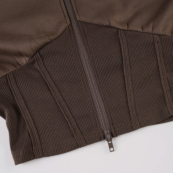 Hoodie long sleeve zip-up top  | Festival Outfits Women
