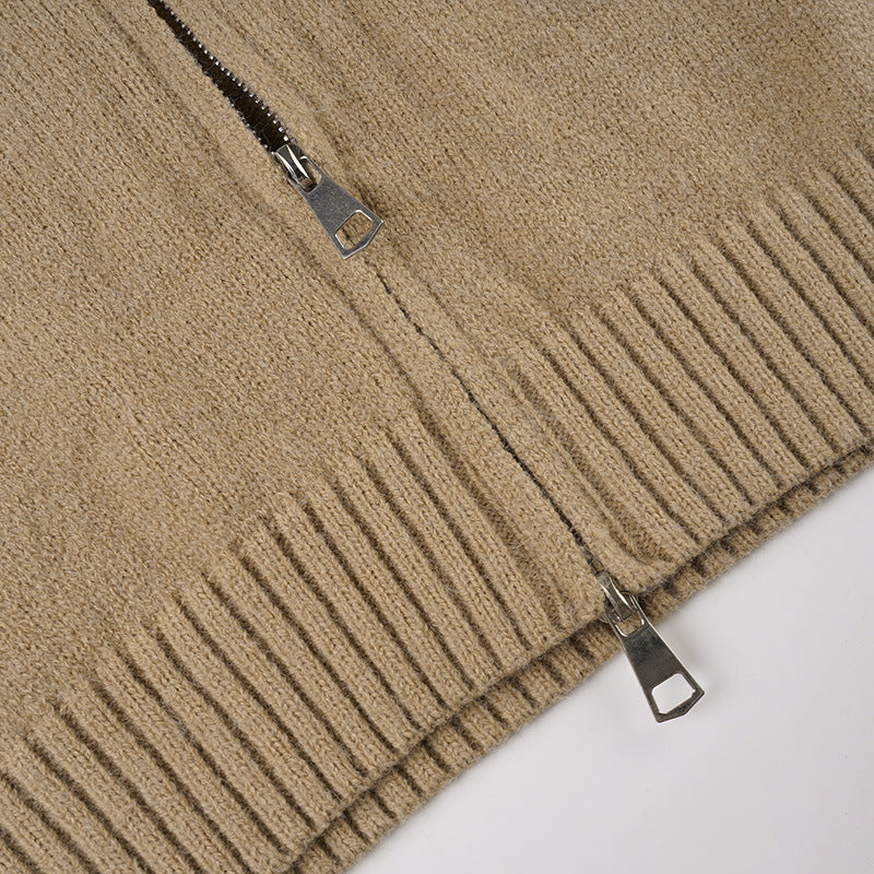 Hoodie long sleeve fluffy zip-up top  | Festival Outfits Women