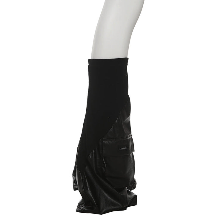 PU leather pocket leg warmer  | Festival Outfits Women