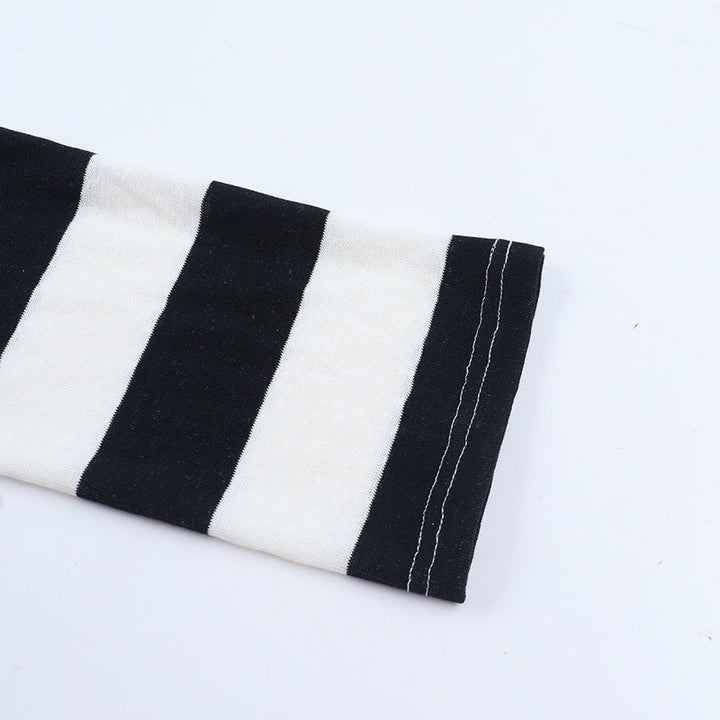 Hoodie long sleeve striped print zip-up top  | Festival Outfits Women