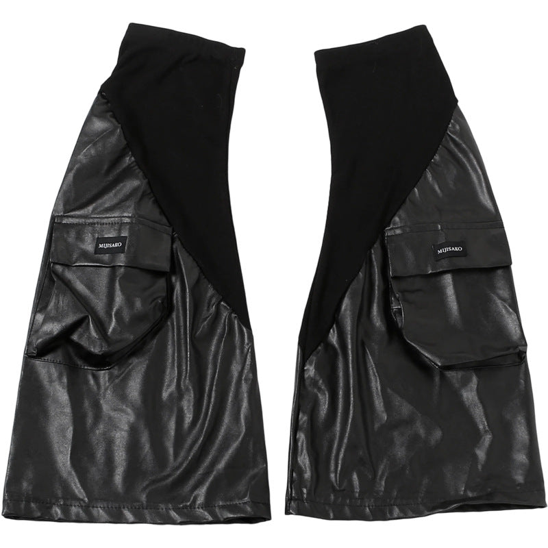 PU leather pocket leg warmer  | Festival Outfits Women
