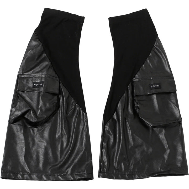 PU leather pocket leg warmer  | Festival Outfits Women