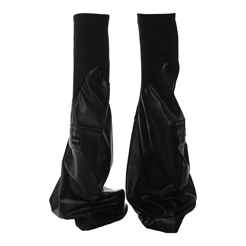 PU leather pocket leg warmer  | Festival Outfits Women