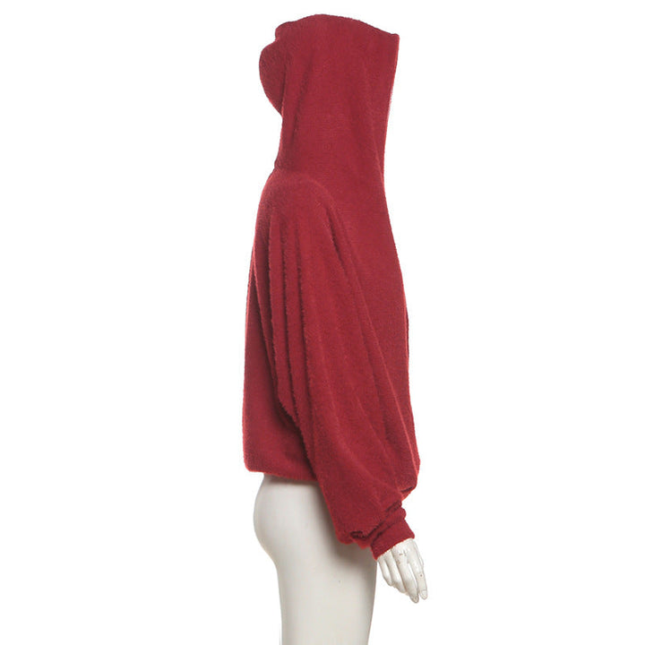 Long sleeve hoodie low cut top  | Festival Outfits Women