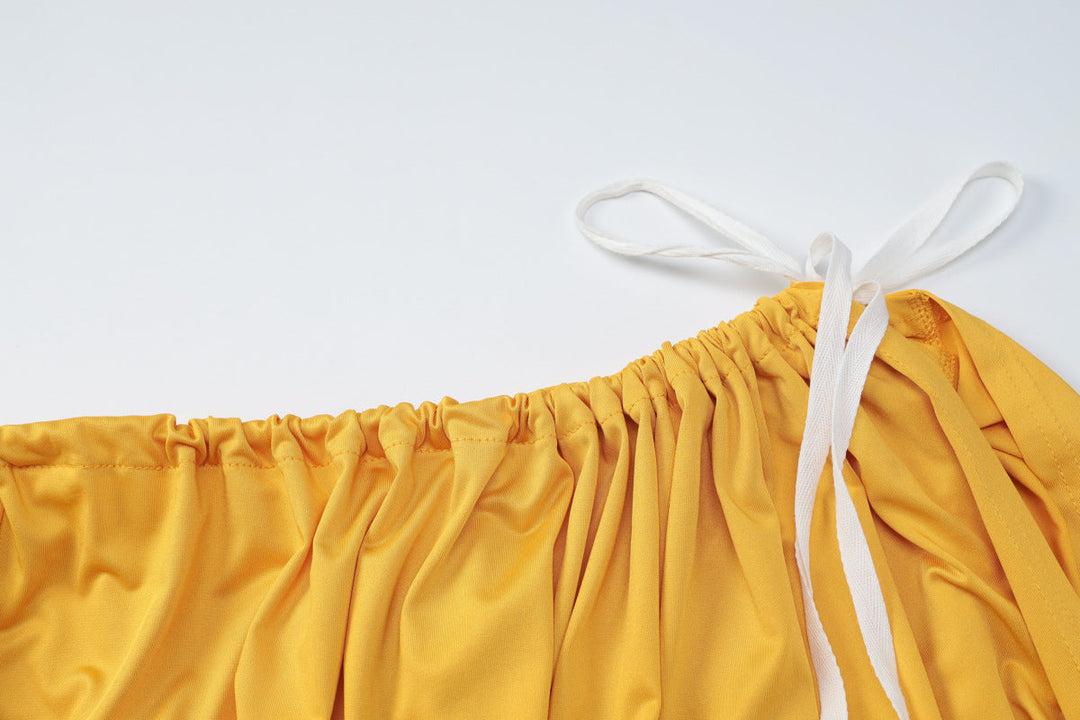 Ruched backless high slit crop maxi skirt set  | Festival Outfits Women