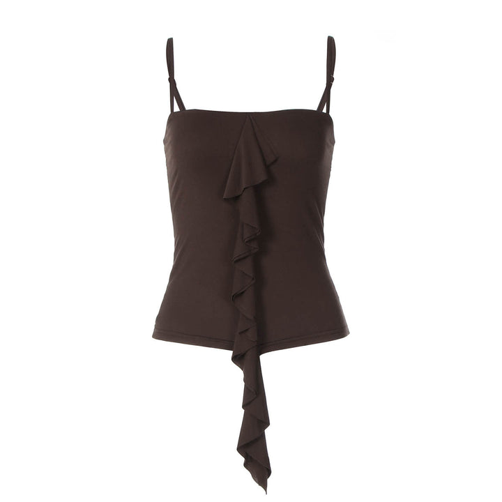 Square neck ruffle cami top  | Festival Outfits Women