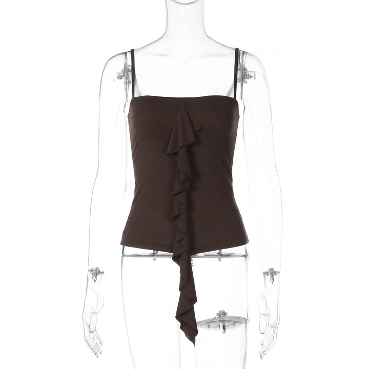 Square neck ruffle cami top  | Festival Outfits Women