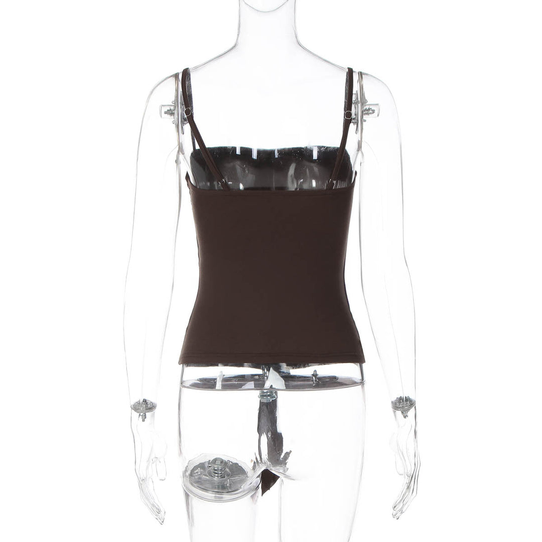 Square neck ruffle cami top  | Festival Outfits Women