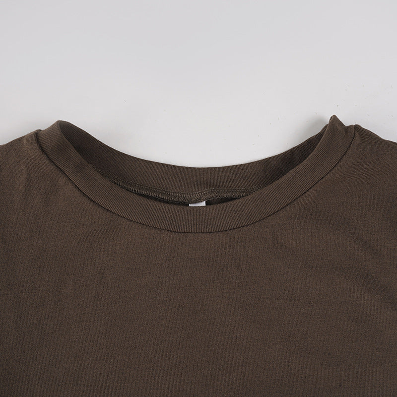 Crewneck long sleeve PU leather solid mini dress  | Festival Outfits Women