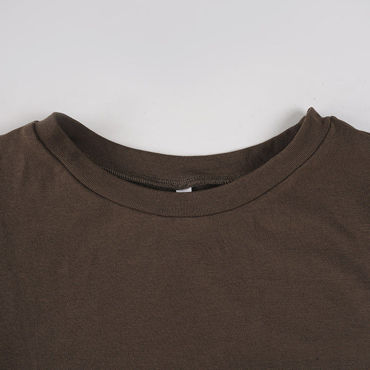 Crewneck long sleeve PU leather solid mini dress  | Festival Outfits Women